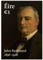  ??  ?? The new stamp marking the centenary of John Redmond’s death.