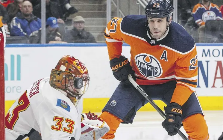  ?? THE CANADIAN PRESS ?? Oilers forward Milan Lucic doesn’t need to be reminded that he has yet to score a goal in 2018. His last marker came on Dec. 23 against the Montreal Canadiens.