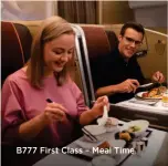  ?? ?? B777 First Class – Meal Time