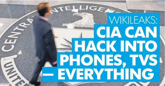  ?? SAUL LOEB, AFP/ GETTY IMAGES ?? WikiLeaks says the hundreds of millions of lines of code it published Tuesday represent “the entire hacking capacity of the CIA.”