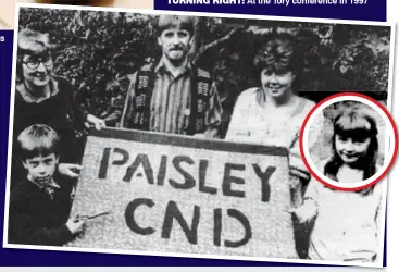  ?? ?? A DISARMING PAST: Liz, circled, on an anti-nuclear protest as a child
