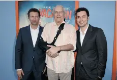  ?? KEVIN WINTER/GETTY IMAGES ?? Jonathan Goldstein, left, and John Francis Daley, right, directed Chevy Chase in Vacation, a film inspired by the 1983 original.