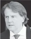  ??  ?? Donald McGahn