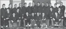  ??  ?? ( June) 1965-66 Glace Bay Junior Miners hockey team, Cape Breton champions. Front, Gary Shore, Nelson Bourgeois, Howard Peach, Patty Nearing, Larry Shanahan, Joey Andrea, Jerry MacPhee, Leo MacIsaac, Billy MacMullin, Bernie Borden; back, Rocky Ford,...