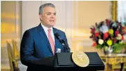  ?? CORTESÍA ?? El presidente Iván Duque en su intervenci­ón.