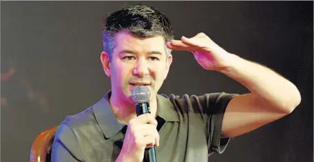  ?? Money Sharma AFP/Getty Images ?? UBER CHIEF Travis Kalanick is reportedly considerin­g an indefinite leave of absence after the sudden death of his mother last month.