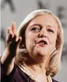  ??  ?? Erlöse gehen weiterhin zurück; HP-Chefin Meg Whitman