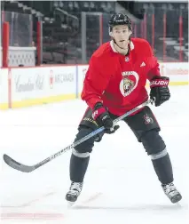  ?? JEAN LEVAC FILES ?? Senators centre Kyle Turris is ill with the flu and joins injured forwards Bobby Ryan and Zack Smith on the sidelines.