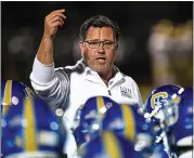  ?? PHOTO BY CODY GLENN ?? When Serra coach Patrick Walsh addresses his football team, it’s rarely about what happens on the field.