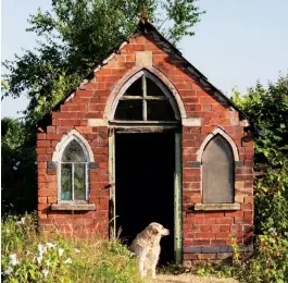  ?? ?? A temple to growing: work is underway to preserve the historic brick summerhous­es at the Stoney Road Allotments in Coventry