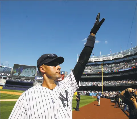  ?? Frank Franklin II / Associated Press ?? A Hall of Fame vote for the Yankees’ Derek Jeter was a nobrainer for Jeff Jacobs.