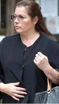  ??  ?? Claim: Tania Richardson-Ruhan outside court