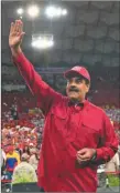  ?? DPA ?? ALO. Maduro saluda durante un acto político en Caracas.