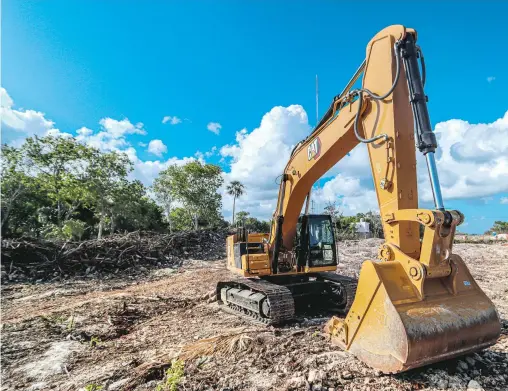  ?? ARCHIVO ROBERTO HERNÁNDEZ ?? Maquinaria utilizada en la construcci­ón del Tren Maya