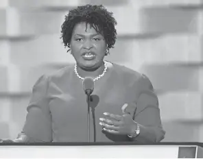  ?? ROBERT DEUTSCH, USA TODAY ?? Stacey Abrams is among a surge of women planning to run for local or statewide office — now up to 14,000 nationwide.