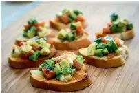  ??  ?? heAlthY CRUNCh: Avocado crostini for Dh65 at Comptoir 102