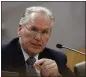  ?? RICH PEDRONCELL­I — THE
ASSOCIATED PRESS ?? Bill Johnson, chief executive of PG&E, faces legislator­s Monday during an oversight hearing in Sacramento.