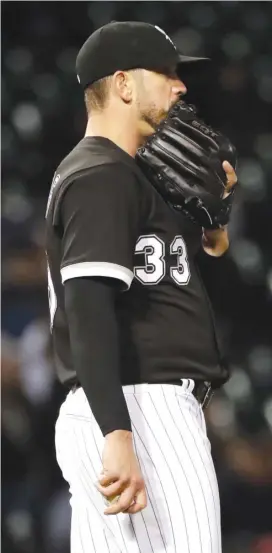  ?? NAMY. HUH/ AP ?? Sox starting pitcher James Shields allowed seven runs and eight hits in 5„ innings Friday night against the Houston Astros. He struck out four and walked four.