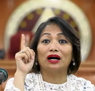  ??  ?? AQUINO APPOINTEE Sandiganba­yan Presiding Justice Amparo Cabotaje-Tang