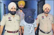  ?? SAMEER SEHGAL/HT ?? The accused in Amritsar police custody on Sunday.