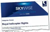  ??  ?? GOING PUBLIC: CAA newsletter revealing advance notice of flights