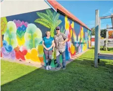  ?? ?? Winning a section of the Resene Mural Masterpiec­es competitio­n was the icing on the cake for Katie McGregor and David Williamson of Chaos by Design NZ.