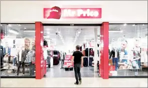  ?? (Courtesy pic) ?? Mr Price reported strong growth, increasing basic earnings per share 26.9 per cent to 1 298.6 cents.