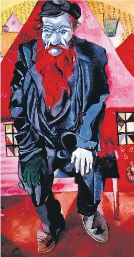  ?? BILDRECHT, WIEN, 2016 ?? Marc Chagall: „Jude in Rot“, 1915, St. Petersburg, Staatliche­s Russisches Museum.