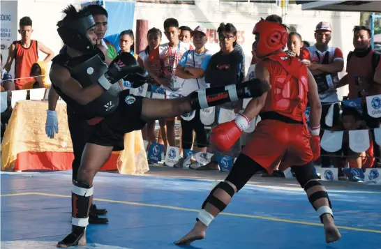  ?? SSB file photo ?? BANNED? Competitor­s in wushu see action during last year’s Palarong Pambansa. Most competitor­s in Palarong Pambansa are minors, and will no longer soon be allowed to compete once House Bill 1526 becomes a law.