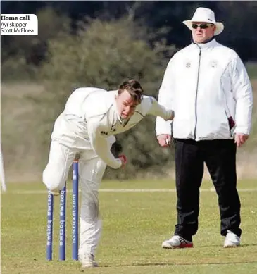  ??  ?? Home call Ayr skipper Scott McElnea