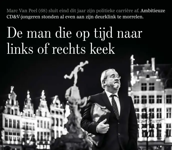  ?? © Jimmy Kets ?? ‘Ik wilde mijn afscheid niet te vroeg bekendmake­n,’ zegt Marc Van Peel, ‘ik had geen zin om als een lame duck door het leven te gaan.’