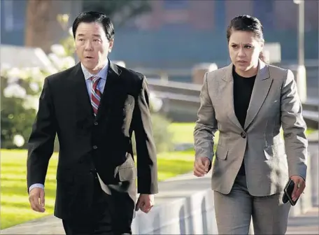  ?? Irfan Khan Los Angeles Times ?? FORMER L.A. County Undersheri­ff Paul Tanaka, left, arrives at court in 2016. He was sentenced to five years in prison after jurors found he had spearheade­d a plan inside the Sheriff ’s Department to interfere with an FBI probe into inmate abuse by...