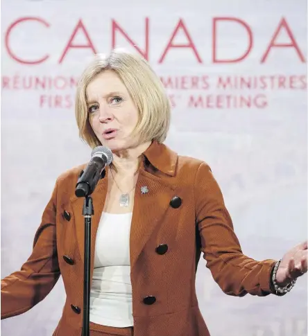  ?? RYAN REMIORZ/THE CANADIAN PRESS ?? Premier Rachel Notley is on a mission to make the province’s oil crisis a priority for other provinces and Ottawa. Alberta launched an ad campaign to highlight the sector’s importance.