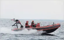  ?? SPECIAL TO THE ST. CATHARINES STANDARD ?? The Grimsby Auxiliary Marine Rescue Unit — GAMRU — still needs a new rescue boat. Its 22-foot Zodiac is at the end of its life.