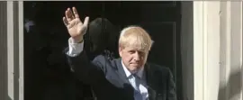  ?? Isabel Infantes/ AFP/ Getty Images ?? Britain’s new prime minister, Boris Johnson, gestures July 24 after giving a speech outside No. 10 Downing St. in London.