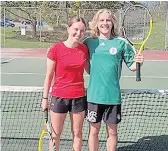  ?? BRADY YOUNG PHOTO ?? The Adam Scott Lions won the pre-Kawartha tennis team title on May 6, led by mixed doubles champs Brynn Millitz and Egan Norton.