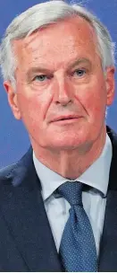  ??  ?? Michel Barnier speaking last night