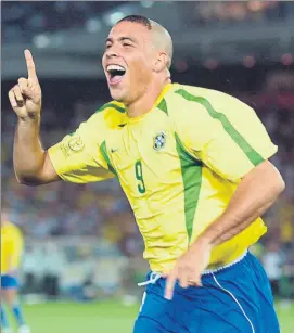  ?? FOTO: GETTY ?? Ronaldo celebra uno de los 2 goles que le marcó a Alemania en la final del Mundial