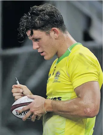  ?? Photo: Rugby.com.au ?? Australian 7s forward Simon Kennewell hopes to make his return in the Hamilton and Sydney tournament­s.