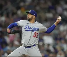 ?? DAVID ZALUBOWSKI – THE ASSOCIATED PRESS ?? David Price has a 3.38ERA in 18relief appearance­s for the Dodgers this season.