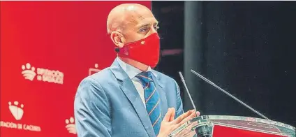  ?? FOTO: RFEF ?? Para Luis Rubiales, presidente de la RFEF, “estamos ante el mayor caso de descapital­ización de clubs de la historia del fútbol español”