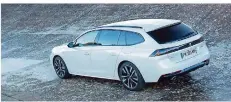  ?? FOTOS: PEUGEOT ?? Peugeot bietet jetzt auch Limousine und Kombi des 508 mit einem Plug-in-Hybrid-Antrieb an. Es bleibt jedoch beim Frontantri­eb.