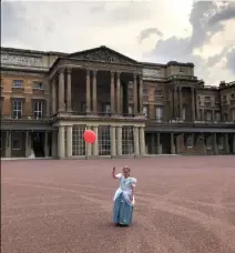  ??  ?? Left: the Beckhams looked tense on a family day out to the Burberry show in LA in April. Right and below: Harper at Buckingham Palace with dad David and gran Sandra for her sixth birthday