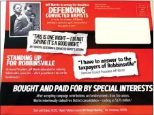  ?? SUBMITTED ?? Hamilton Mayor Kelly Yaede’s re-election campaign attacks Democratic opponent Jeff Martin in a mailer.