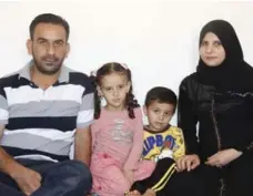  ?? MARINA JIMENEZ/TORONTO STAR ?? Zakaria Mohammed Mokdad, 32; his wife, Rezan Albhailki, 24; and their children, Aya, 6; and Raed, 3, have been waiting to come to Canada for more than six months. They are currently living in Amman, Jordan.