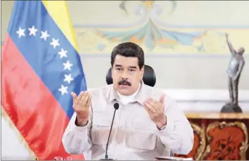  ?? PRESIDENCI­A VENEZUELA/AFP ?? Venezuelan opposition lawmakers have resumed their assault on President Nicolas Maduro following failed negotiatio­ns.