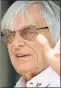  ??  ?? BERNIE ECCLESTONE