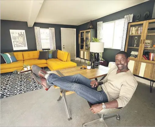  ?? Genaro Molina Los Angeles Times ?? EMMY WINNER Sterling K. Brown’s de facto pool house had become a mess of a storage room. Now he can study his lines there.