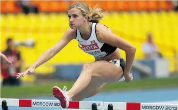  ?? ADRIAN DENNIS/AFP/GET TY IMAGES ?? Saskatchew­an’s Brianne Theisen-Eaton set the Canadian heptathlon record three weeks ago.