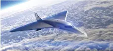  ?? Virgin Galactic ?? An artist’s impression of Virgin Galactic’s planned passenger jet that will fly at three times the speed of sound